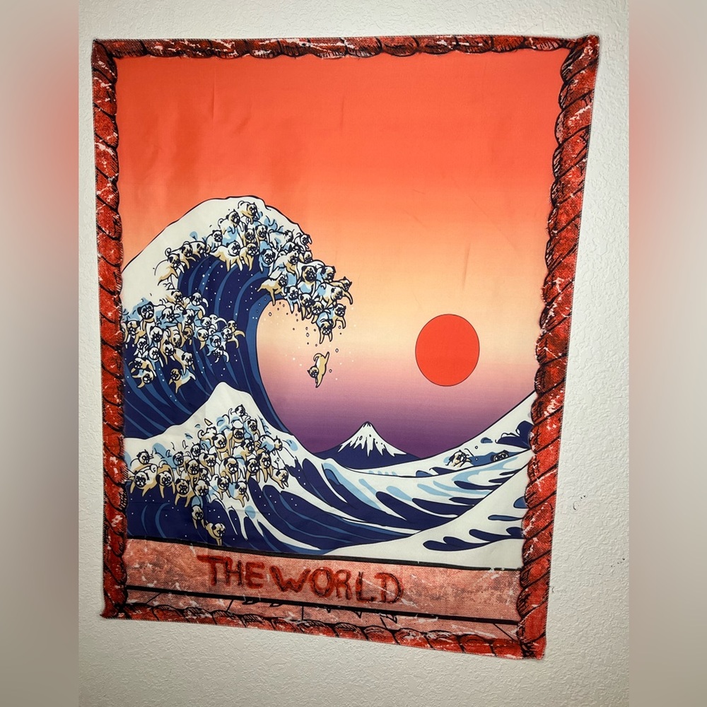 Celestial Moon Phases with Stars Tapestry Boho Decor